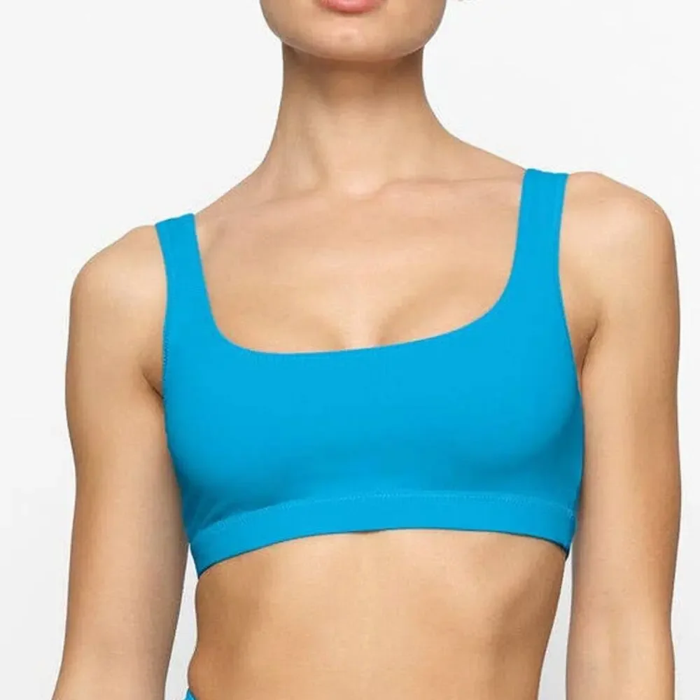 NWT SKIMS Tank Bikini Top - Turquoise - Large